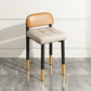 Modern Armless Backrest Cushion Chair with Metal Legs for Dining Room