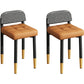 Modern Armless Backrest Cushion Chair with Metal Legs for Dining Room