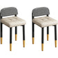 Modern Armless Backrest Cushion Chair with Metal Legs for Dining Room