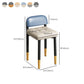Modern Armless Backrest Cushion Chair with Metal Legs for Dining Room