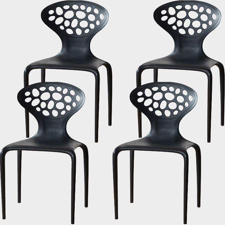 Noordse armleuning rugleuning acrylstoel met acrylpoten voor eetkamer