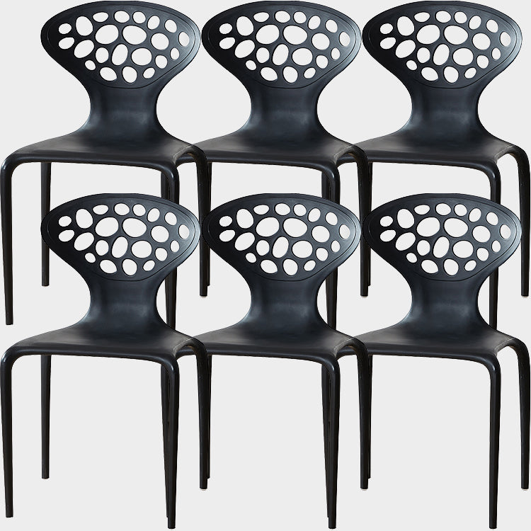 Noordse armleuning rugleuning acrylstoel met acrylpoten voor eetkamer