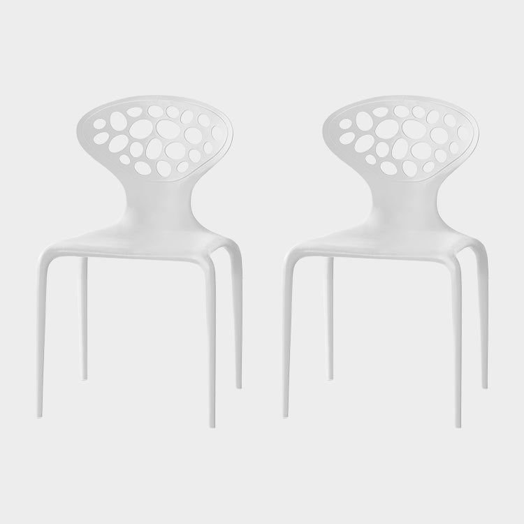 Noordse armleuning rugleuning acrylstoel met acrylpoten voor eetkamer