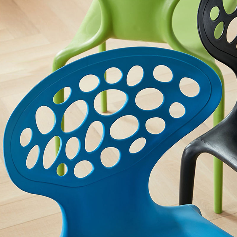 Noordse armleuning rugleuning acrylstoel met acrylpoten voor eetkamer