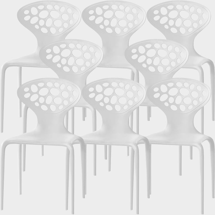 Noordse armleuning rugleuning acrylstoel met acrylpoten voor eetkamer