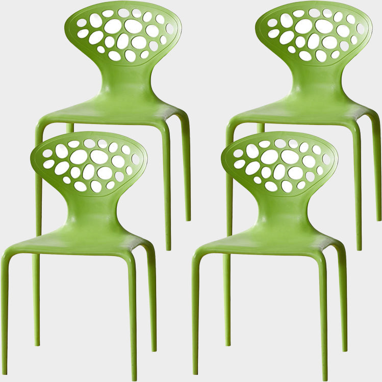 Noordse armleuning rugleuning acrylstoel met acrylpoten voor eetkamer