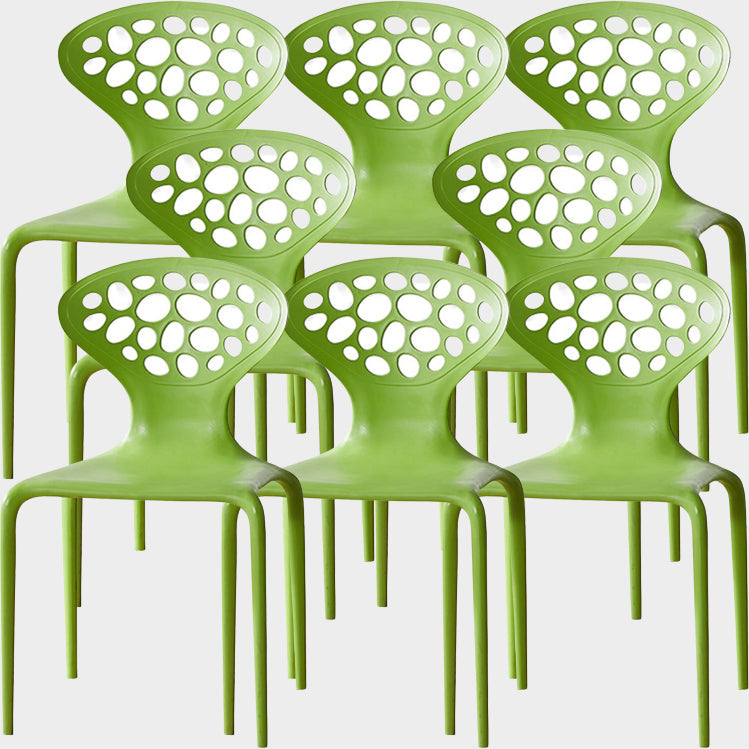 Noordse armleuning rugleuning acrylstoel met acrylpoten voor eetkamer