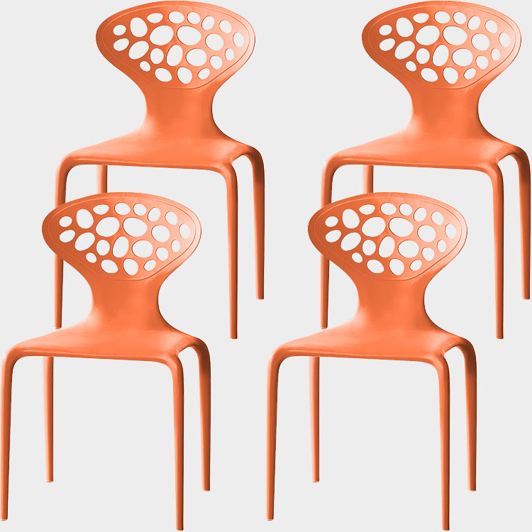 Noordse armleuning rugleuning acrylstoel met acrylpoten voor eetkamer