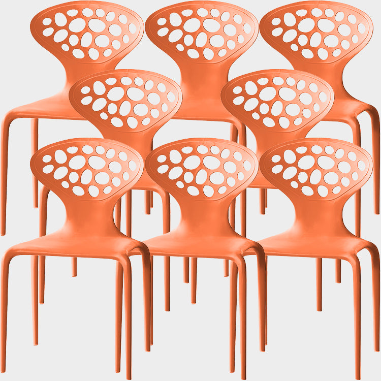 Noordse armleuning rugleuning acrylstoel met acrylpoten voor eetkamer