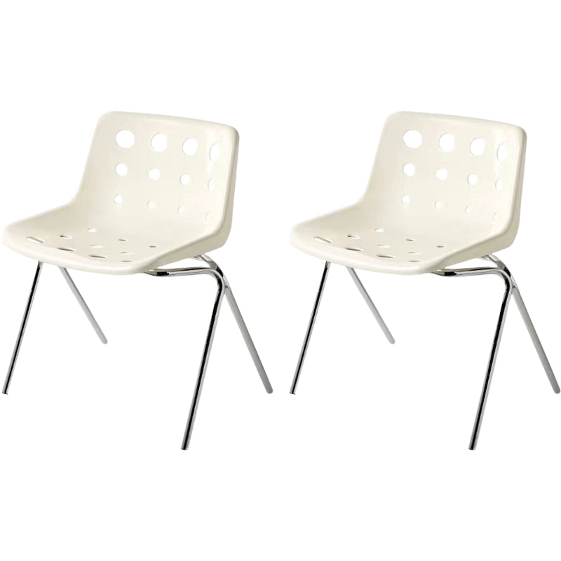 Moderner armloser Rückenlehne Acrylstuhl mit Metallbeinen für Esszimmer