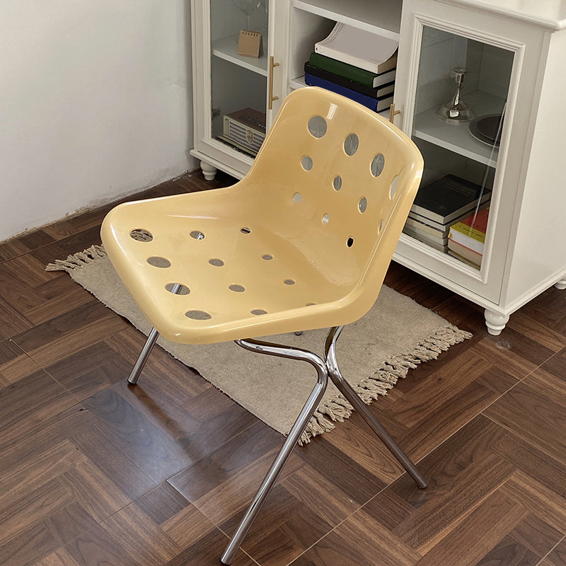 Moderner armloser Rückenlehne Acrylstuhl mit Metallbeinen für Esszimmer