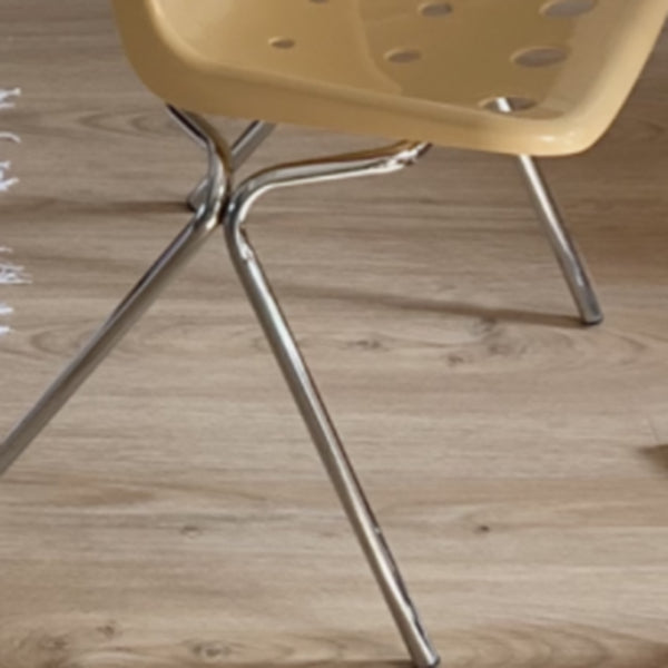 Moderner armloser Rückenlehne Acrylstuhl mit Metallbeinen für Esszimmer