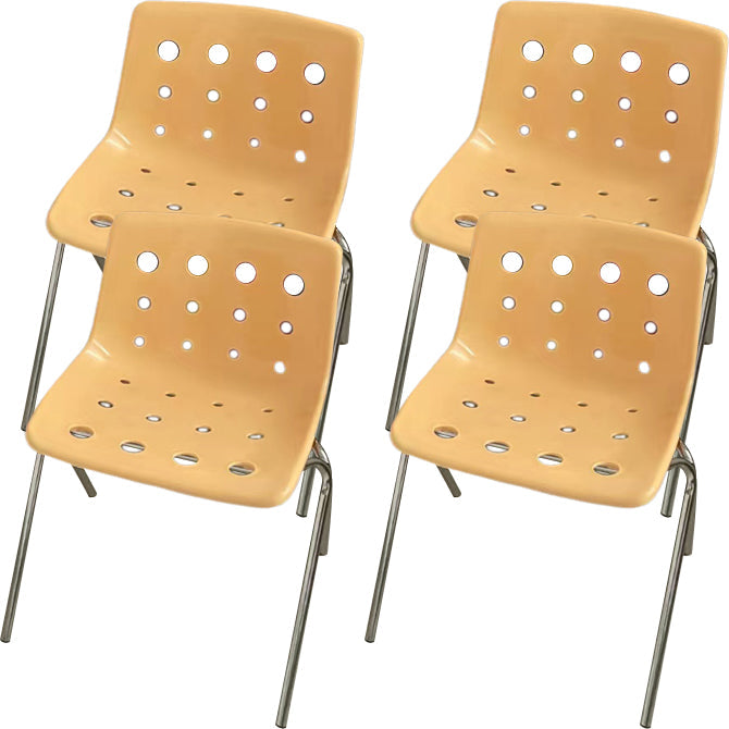 Moderner armloser Rückenlehne Acrylstuhl mit Metallbeinen für Esszimmer