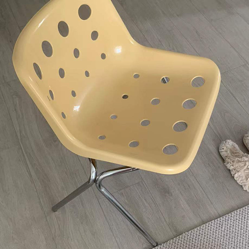 Moderner armloser Rückenlehne Acrylstuhl mit Metallbeinen für Esszimmer