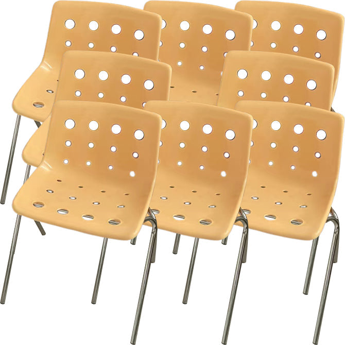 Moderner armloser Rückenlehne Acrylstuhl mit Metallbeinen für Esszimmer