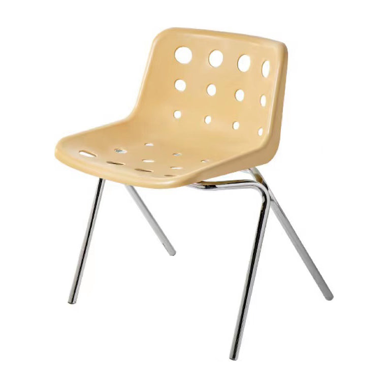 Moderner armloser Rückenlehne Acrylstuhl mit Metallbeinen für Esszimmer