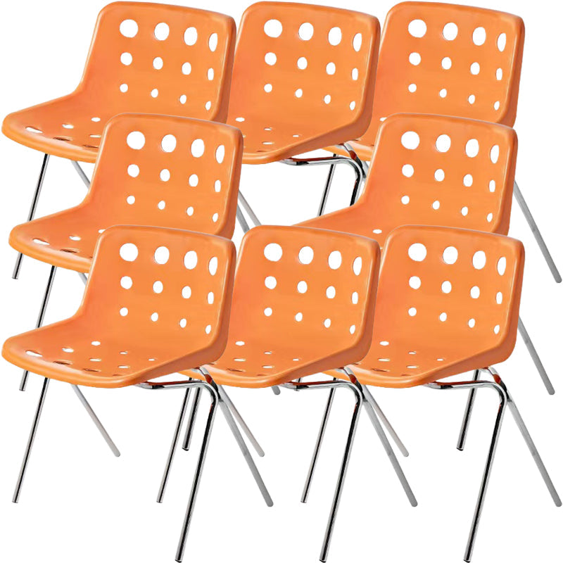 Moderner armloser Rückenlehne Acrylstuhl mit Metallbeinen für Esszimmer