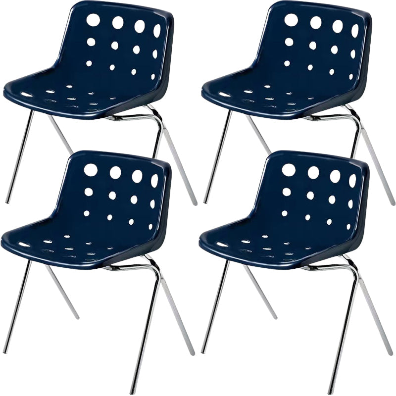 Moderner armloser Rückenlehne Acrylstuhl mit Metallbeinen für Esszimmer