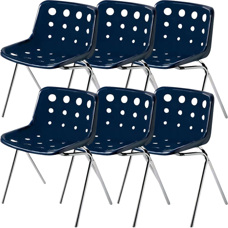 Moderner armloser Rückenlehne Acrylstuhl mit Metallbeinen für Esszimmer