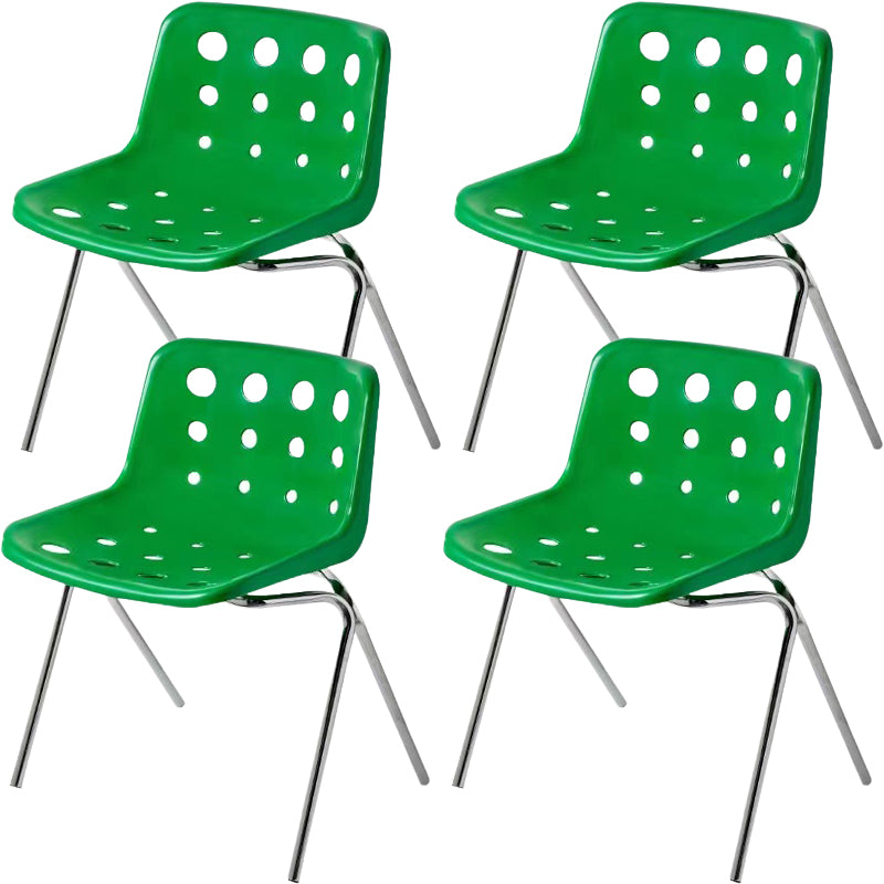 Moderner armloser Rückenlehne Acrylstuhl mit Metallbeinen für Esszimmer