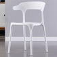 Silla de brazo de estilo moderno plástico silla de acento de comedor de espalda abierta para cocina