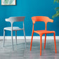 Silla de brazo de estilo moderno plástico silla de acento de comedor de espalda abierta para cocina