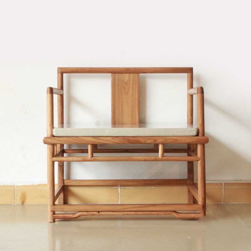 Traditional Style Brown Dining Chair Solid Wood Arm Chair for Home