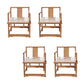 Traditional Style Brown Dining Chair Solid Wood Arm Chair for Home