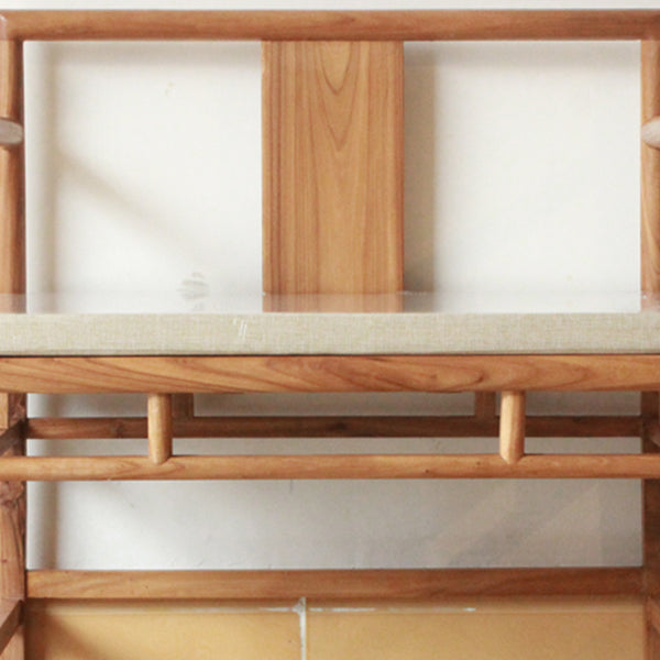 Traditional Style Brown Dining Chair Solid Wood Arm Chair for Home