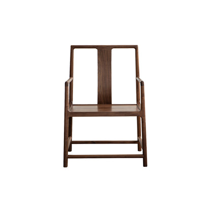 Traditionele stijl eetkamerstoel massief houten arm hoge rugstoel voor thuis