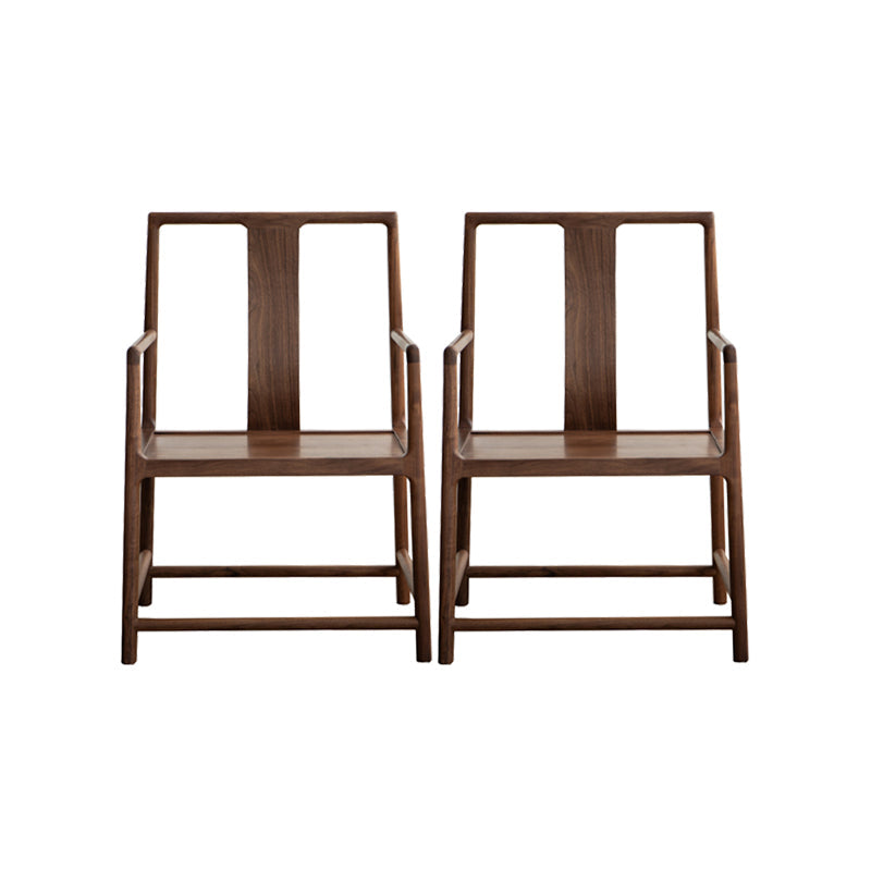 Traditionele stijl eetkamerstoel massief houten arm hoge rugstoel voor thuis