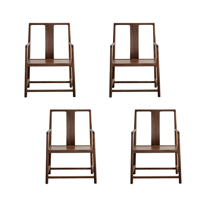 Traditionele stijl eetkamerstoel massief houten arm hoge rugstoel voor thuis