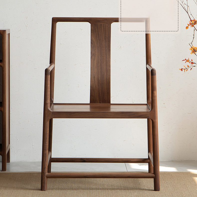 Traditionele stijl eetkamerstoel massief houten arm hoge rugstoel voor thuis