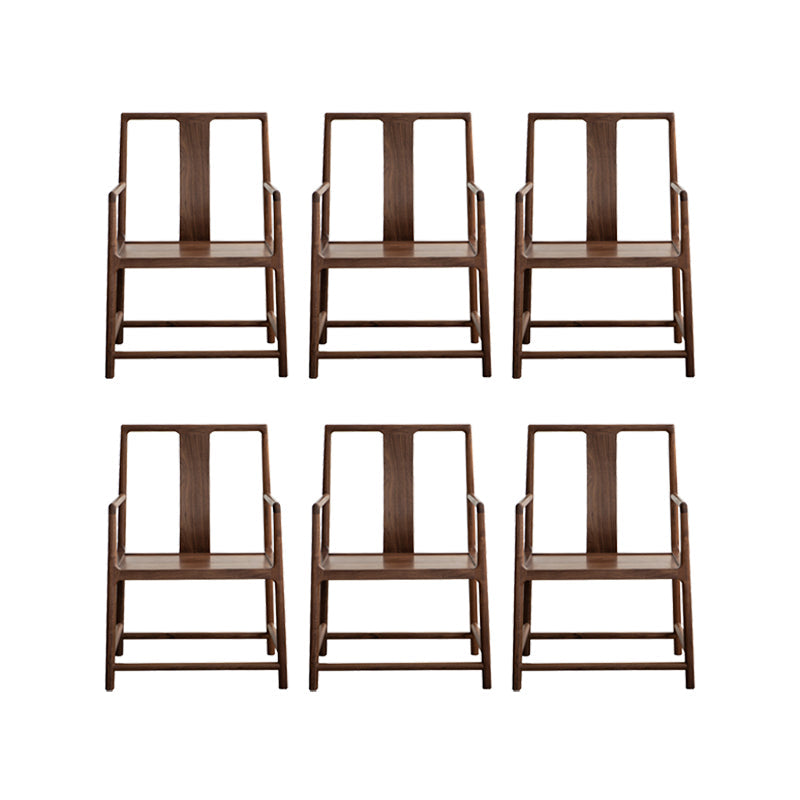 Traditionele stijl eetkamerstoel massief houten arm hoge rugstoel voor thuis