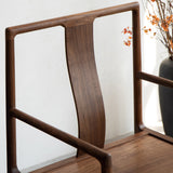 Traditionele stijl eetkamerstoel massief houten arm hoge rugstoel voor thuis