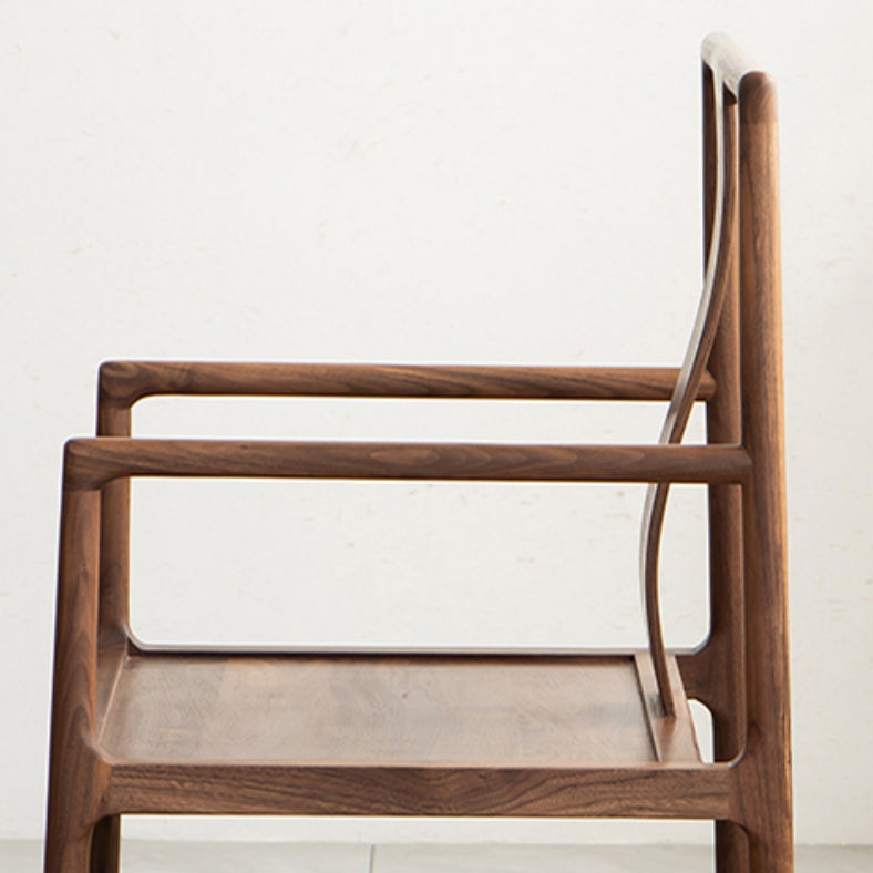 Traditionele stijl eetkamerstoel massief houten arm hoge rugstoel voor thuis