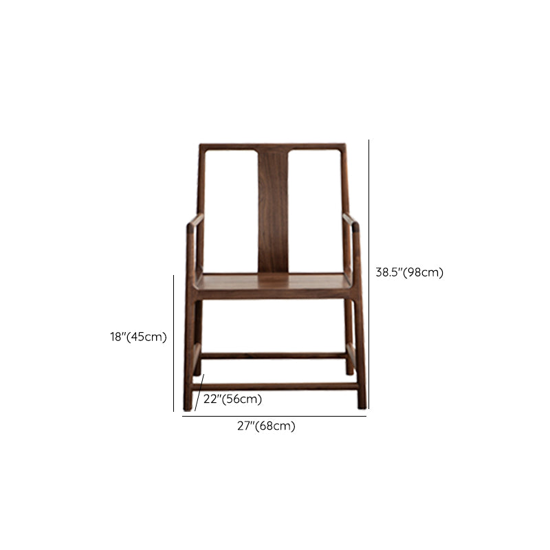 Traditionele stijl eetkamerstoel massief houten arm hoge rugstoel voor thuis