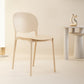 Nordic Stackable Backrest Chair with Acrylic Legs for Dining Room