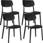 Nordic Stackable Backrest Chair with Acrylic Legs for Dining Room