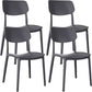 Nordic Stackable Backrest Chair with Acrylic Legs for Dining Room