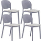 Nordic Stackable Backrest Chair with Acrylic Legs for Dining Room