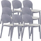 Nordic Stackable Backrest Chair with Acrylic Legs for Dining Room