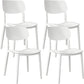 Nordic Stackable Backrest Chair with Acrylic Legs for Dining Room