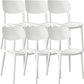 Nordic Stackable Backrest Chair with Acrylic Legs for Dining Room
