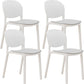 Nordic Stackable Backrest Chair with Acrylic Legs for Dining Room