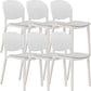 Nordic Stackable Backrest Chair with Acrylic Legs for Dining Room