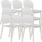 Nordic Stackable Backrest Chair with Acrylic Legs for Dining Room