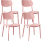 Nordic Stackable Backrest Chair with Acrylic Legs for Dining Room