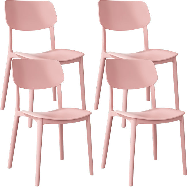 Nordic Stackable Backrest Chair with Acrylic Legs for Dining Room