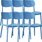 Nordic Stackable Backrest Chair with Acrylic Legs for Dining Room